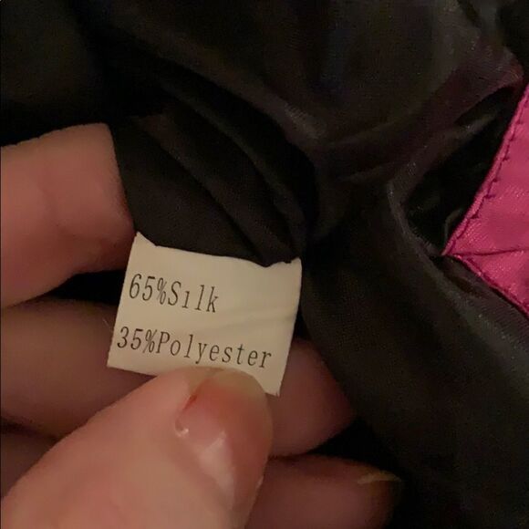 Silver Dragon oriental black & pink jacket - Picture 8 of 8